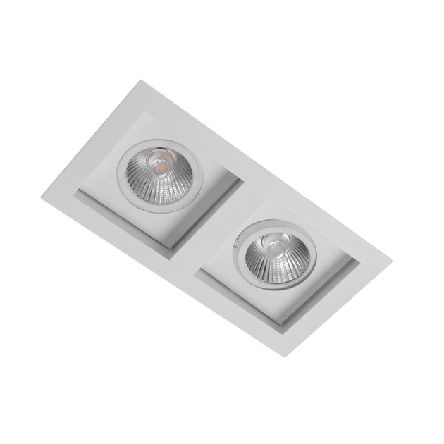 Plafon De Embutir Aluminio Branco 21x11cm Flat