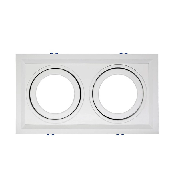 Plafon De Embutir Aluminio Branco 32,4x17,9cm Recuado Ii