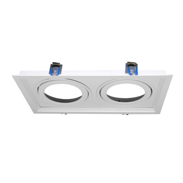 Plafon De Embutir Aluminio Branco 32,4x17,9cm Recuado Ii