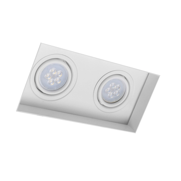 Plafon De Embutir Aluminio Branco 19,8x9,6cm No Frame Ii