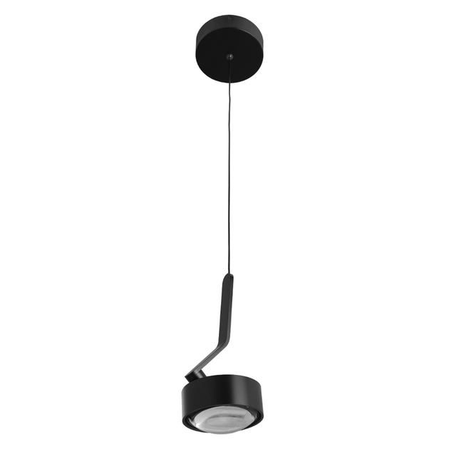 Pendente Led Vidro Aluminio Preto 15w 3000k Effect