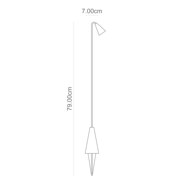 Espeto Led Aluminio Preto 3w 3000k Ip65 Angle