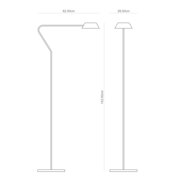 Luminaria De Piso Led Aluminio Preto 16w 3000k Modern