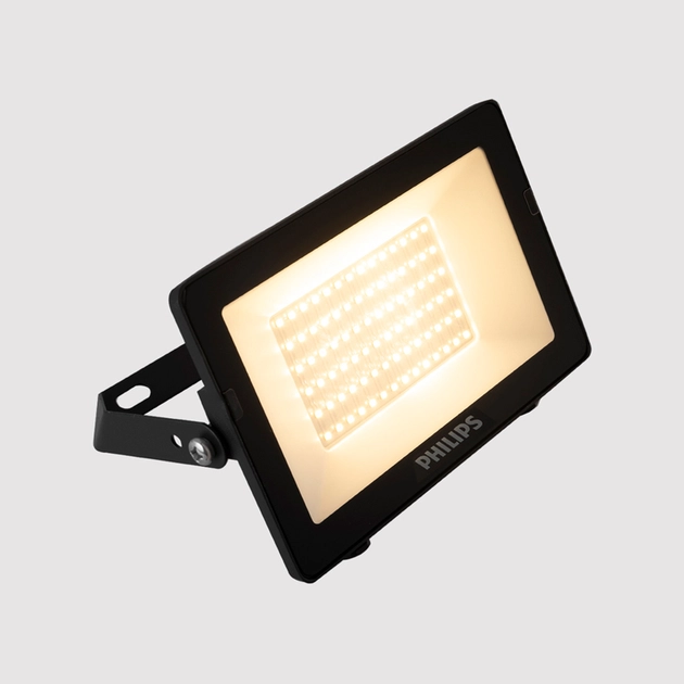Projetor Led Vidro Plastico Preto 50w 3000k Ip65 Essential