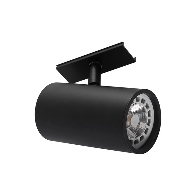 Modulo Spot Aluminio Preto Para Perfil 7,6cm Lisse I