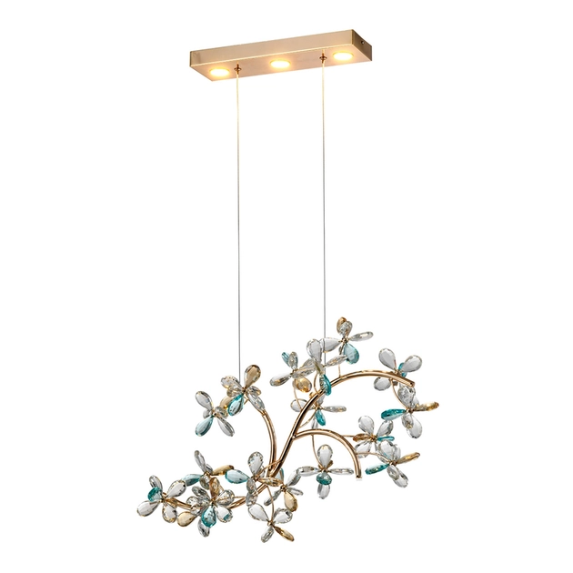 Pendente Led Cristal Dourado 15w 1050lm 3000k Genesis