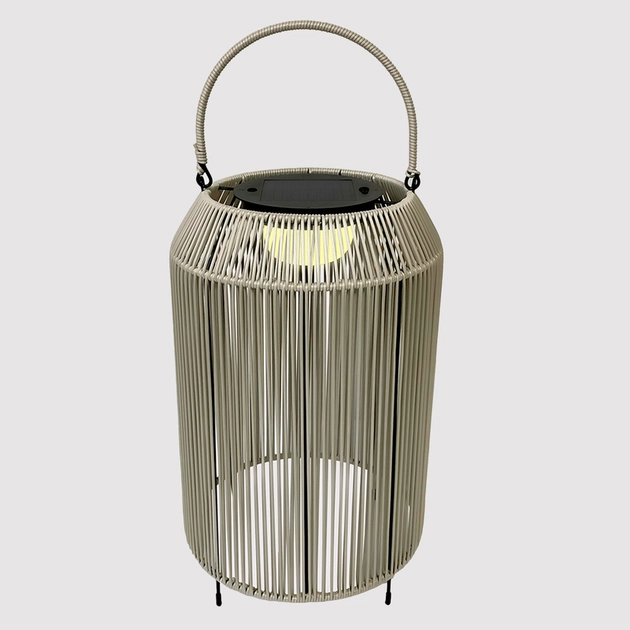 Luminaria De Piso Led Rattan Cinza 2,5w Ip65 3000k Draht