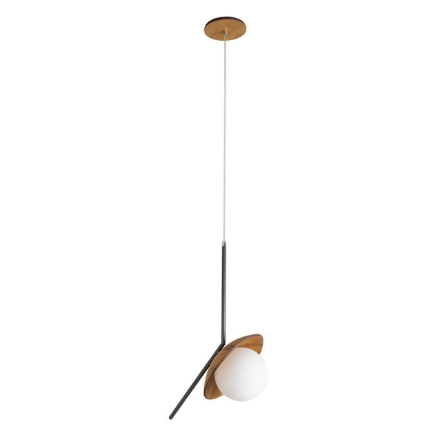 Pendente Lamina Natural De Madeira Imbuia Oyster