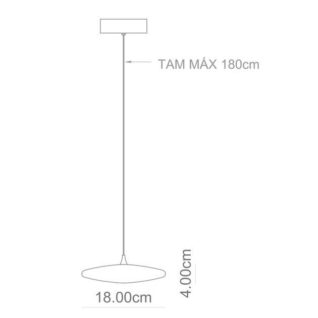 Pendente Led Aluminio Niquel 4,5w 3000k Disco