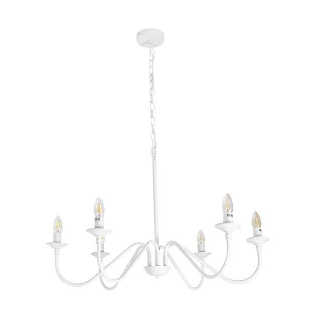 Lustre Metal Branco Colonus