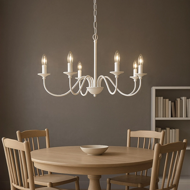 Lustre Metal Branco Colonus