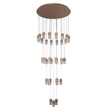 Pendente Led Alumínio Champagne 142w 3000k Capsula