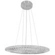 Pendente Led Cristal K9 E Metal Cromado 37w 3000k Glaces