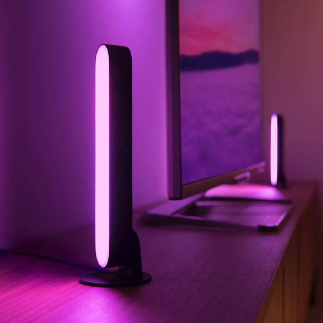 Barra De Led Dimerizavel Preta 6,60w 24v Rgb Hue Play