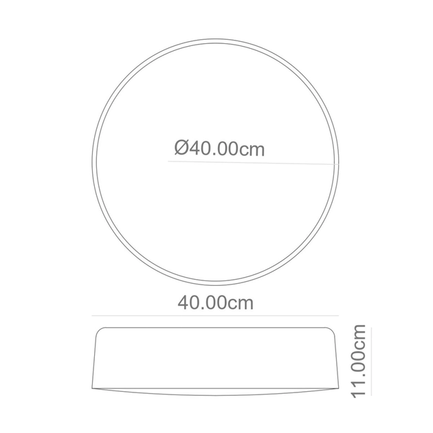 Plafon De Sobrepor Acrilico Aluminio 40cm Victoria