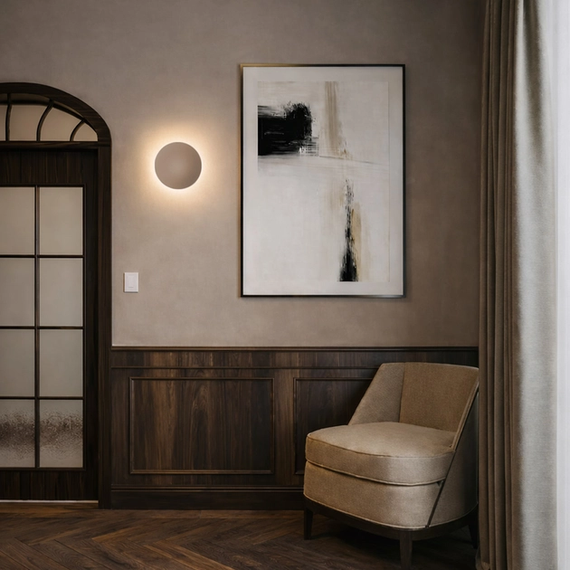 Arandela Led Aluminio 6w 127v 2700k 15cm Pleine Lune