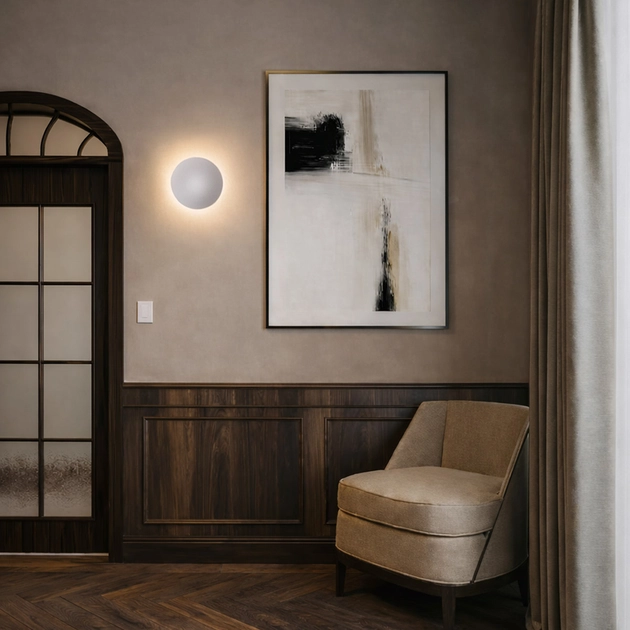 Arandela Led Aluminio 6w 127v 2700k 15cm Pleine Lune