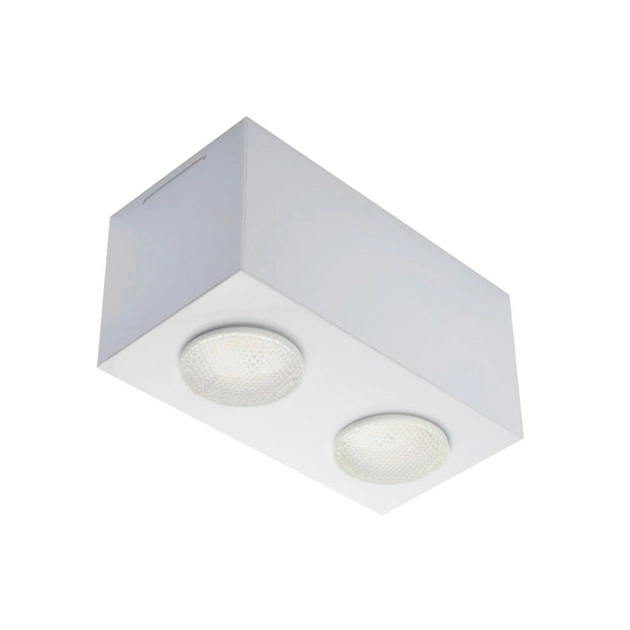 Plafon De Sobrepor Retangular Aluminio Branco Granada