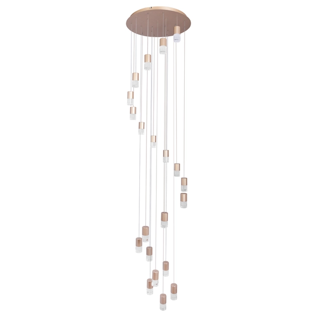 Pendente Led Aluminio Champagne 72w 3000k Capsula