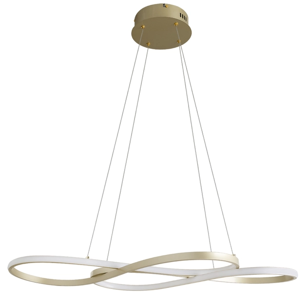 Pendente Led Aluminio Dourado 36w 3000k Flow