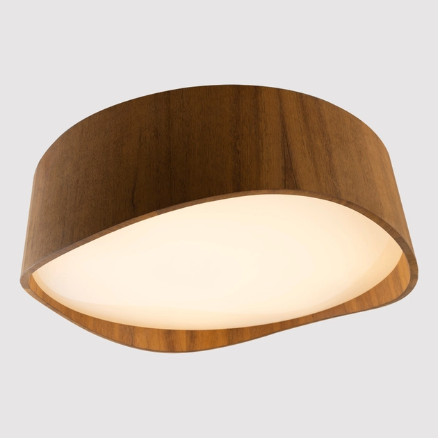 Plafon Led De Sobrepor Madeira Imbuia 30w 3000k Horizon