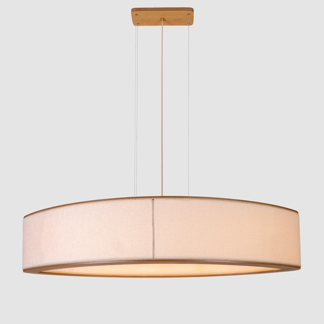 Pendente Led Madeira Tecido Square 36,4w 3000k Curitiba