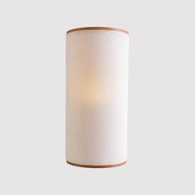 Arandela Retangular Tecido Boucle Natural Apollo