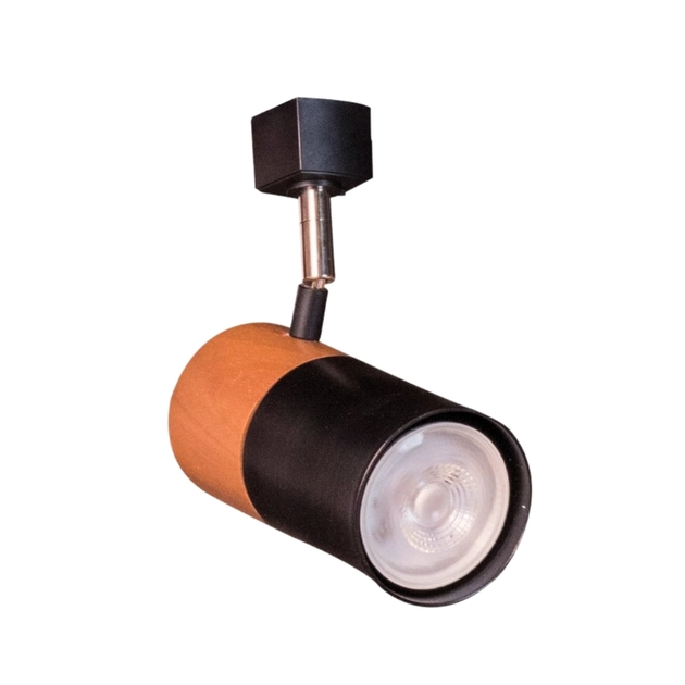 Spot Para Trilho Point Madeira E Metal Castanho
