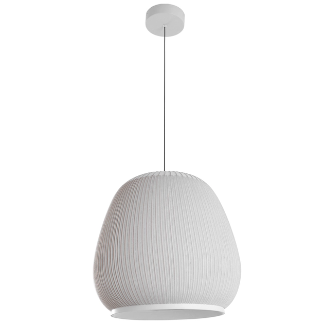 Pendente Led Dimerizavel Tecido Bege 80w 44,5cm Coton