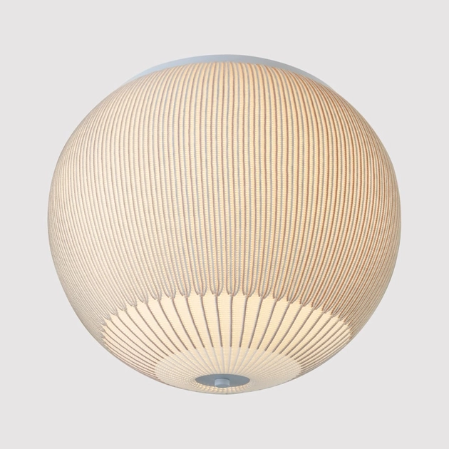 Plafon Led De Sobrepor Dimerizavel Tecido Bege 60w Coton