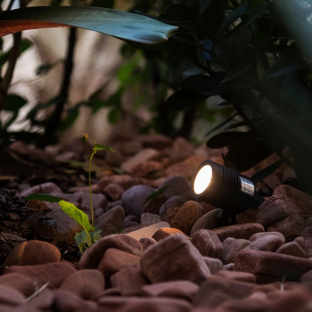 Kit 10 Espetos Led Abs Preto 3w 38° 3000k Ip65 Optical