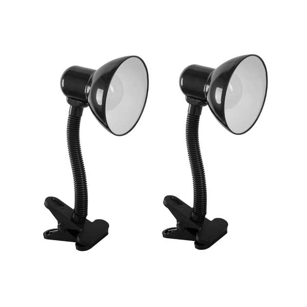 Kit 2 Luminárias De Mesa Led Preto 4,5w 4000k Essencial