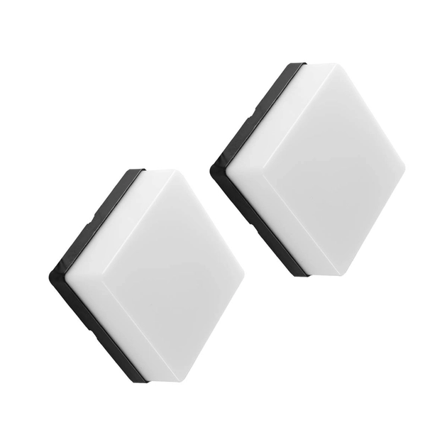 Kit 2 Arandelas Led Quadrada Abs 8w 3000k Ip65 Jabuti