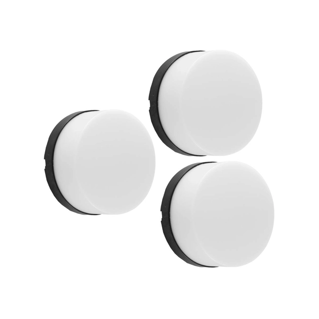 Kit 3 Arandelas Led Redonda Abs 8w 3000k Ip65 Jabuti