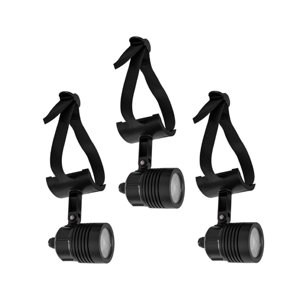 Kit 3 Spots Led Com Cinta Preto 6w 38° 3000k Ip65