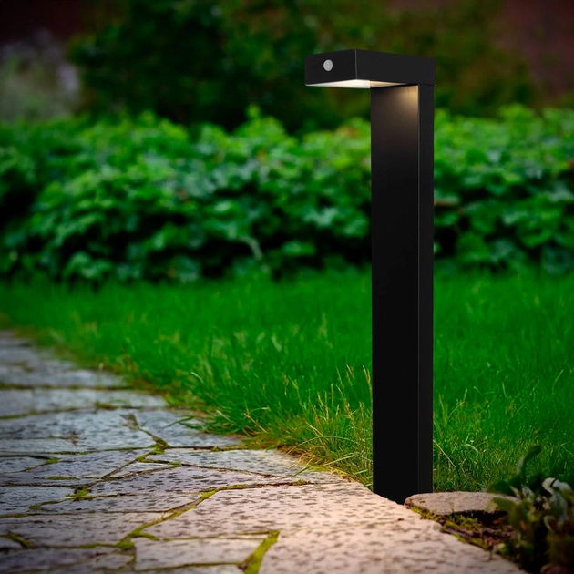 Kit 2 Espetos Led Abs Preto 1w 3000k Ip65 Solar