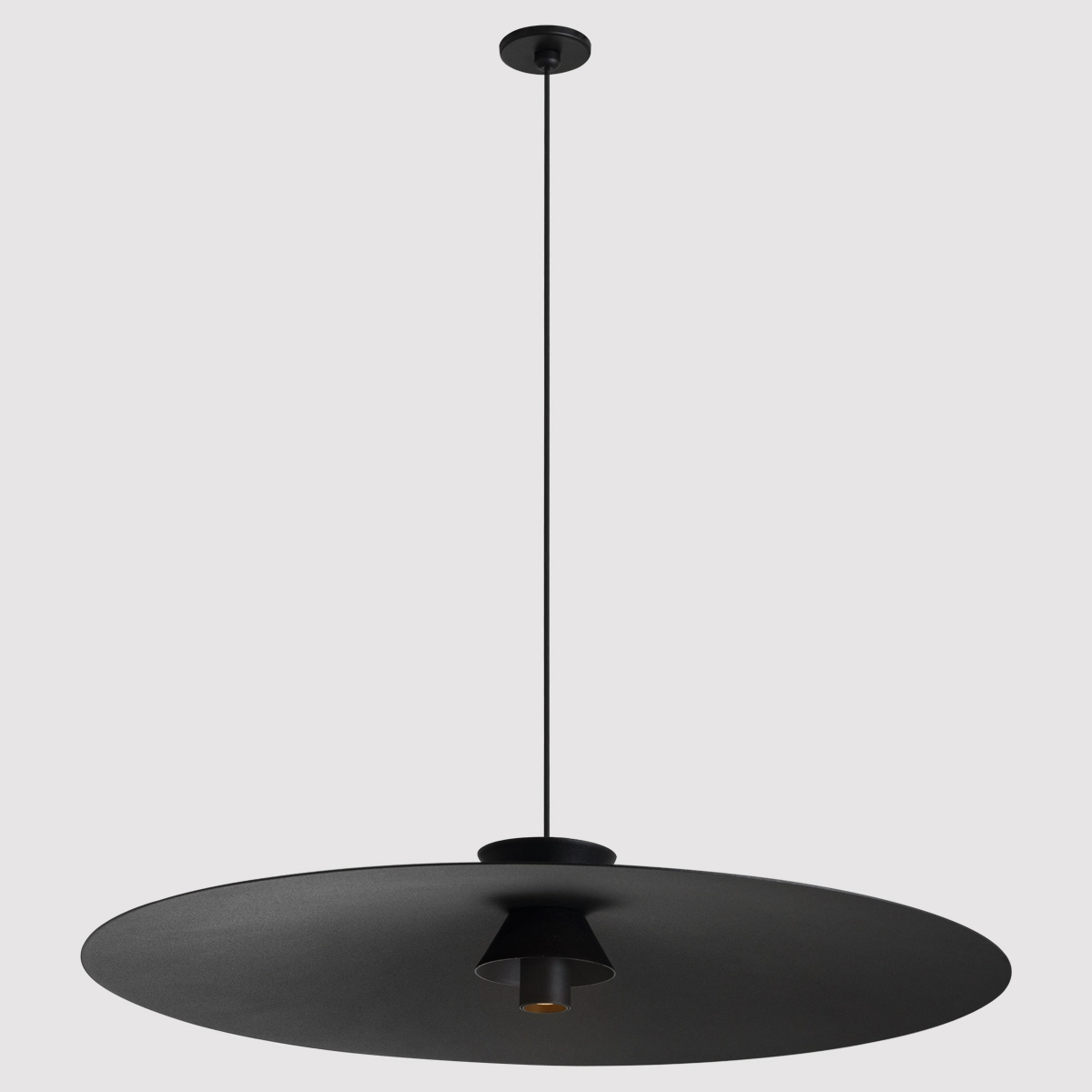 Pendente Led Aluminio Preto 5w 2700k 50cm Colibri - Yamamura