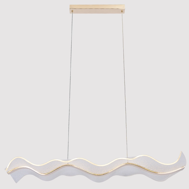 Pendente Led Aluminio Dourado 24w 1880lm 3000k Wave