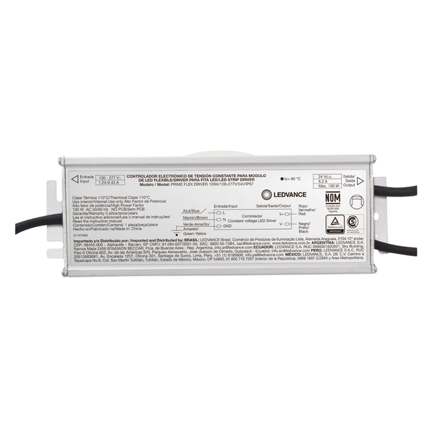 Driver Aluminio Cinza 100w 24v Ip67 Dimerizavel