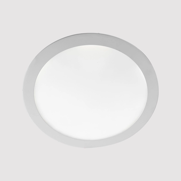 Plafon Led De Embutir Aluminio Branco 24w 5000k