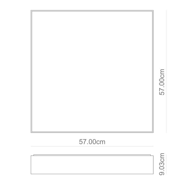 Plafon Led De Sobrepor 37,8w 3000k 57x57cm Ilume