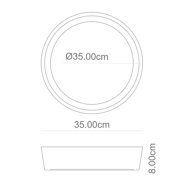 Plafon Led De Sobrepor 25,2w 3000k 35cm Lunare