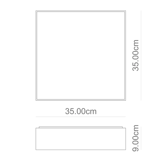 Plafon Led De Sobrepor 25,2w 3000k 35x35cm Ilume