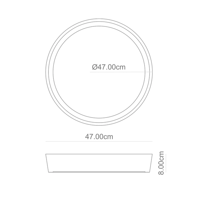 Plafon Led De Sobrepor 37,8w 3000k 47cm Lunare
