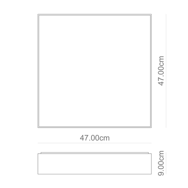 Plafon Led De Sobrepor 37,8w 3000k 47x47cm Ilume