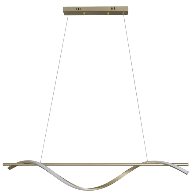 Pendente Led Silicone Aluminio Dourado 20w 3000k Flow