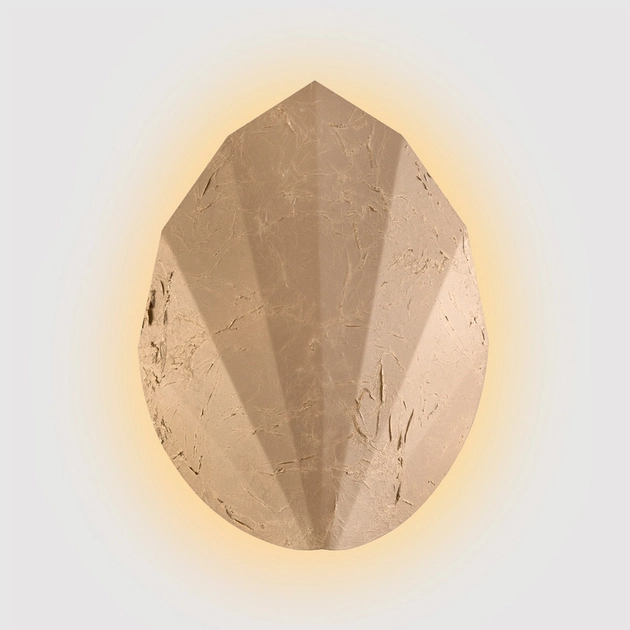 Arandela Aluminio Dourado Fosco 25x20cm Palm