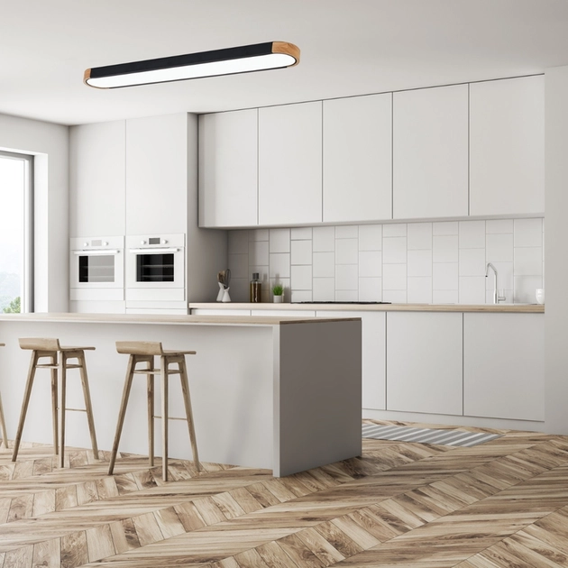 Plafon Led Sobrepor Preto Multitemperatura 42w Woodbury