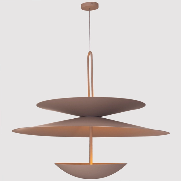 Pendente Aluminio Macadamia 80x70cm Eclisse Duo