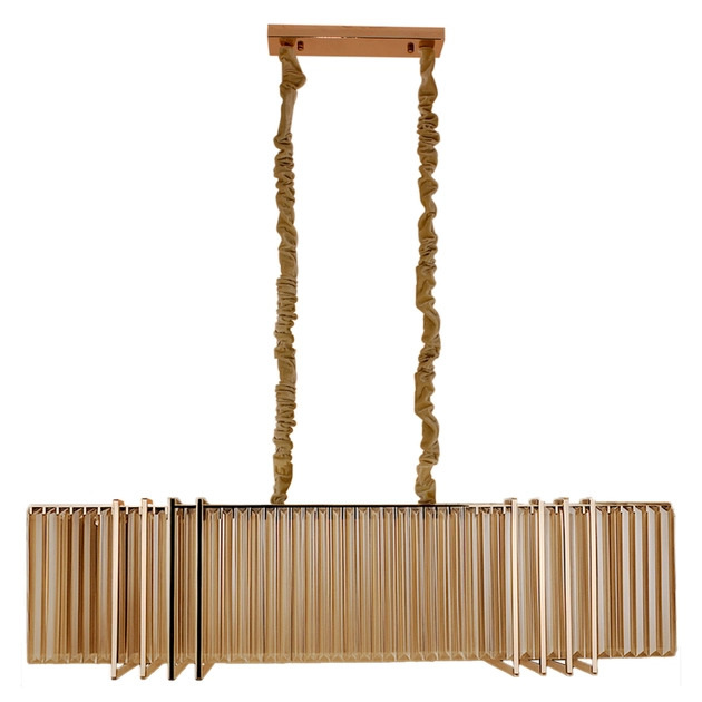 Pendente Metal Cristal Dourado Champanhe Bell